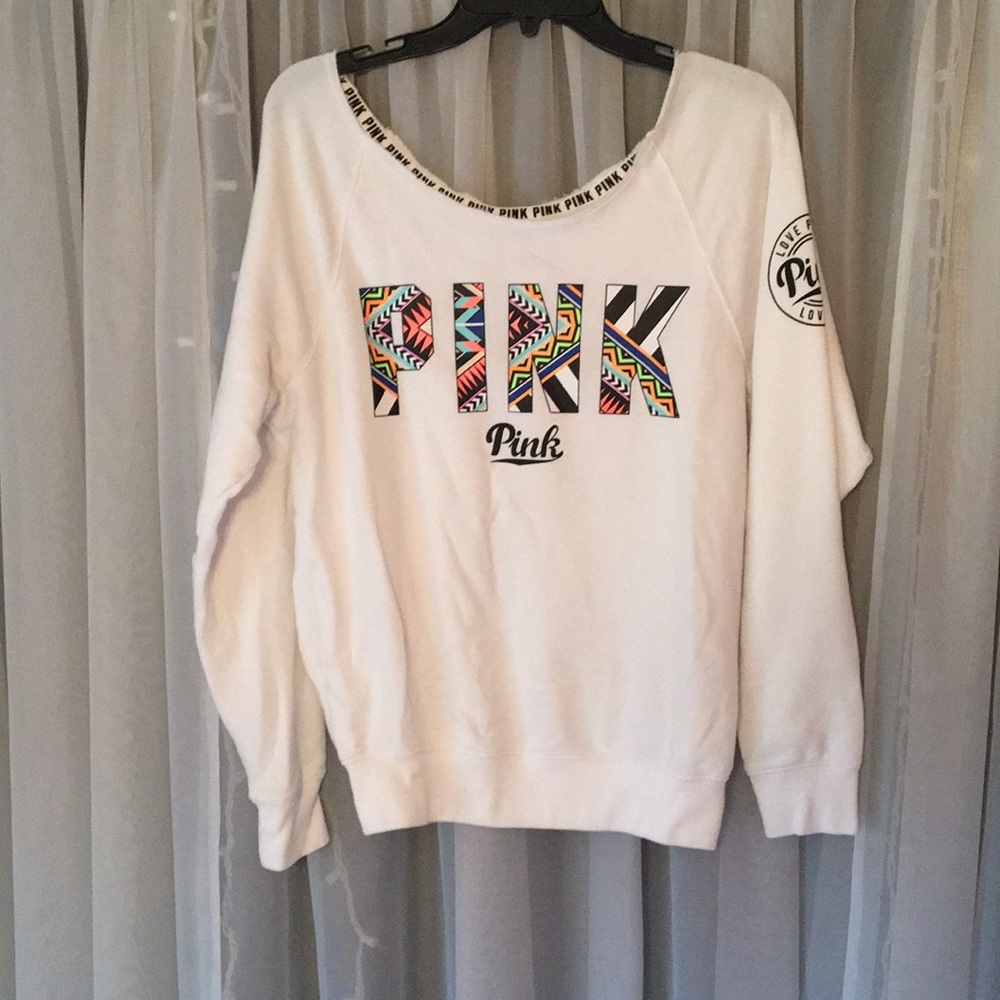 PINK off the shoulder sweater
